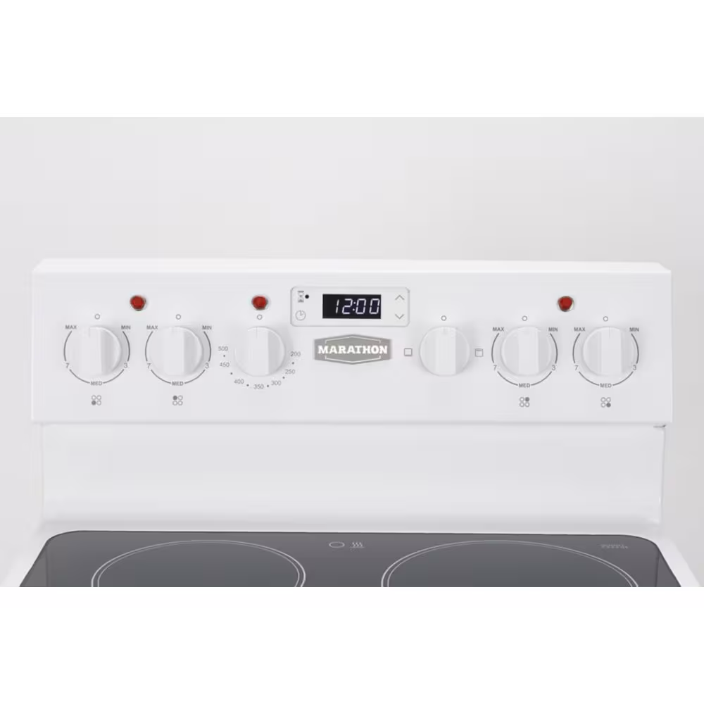 Marathon 24" White Schott Ceran Smooth Top Electric Range - MER245W-2