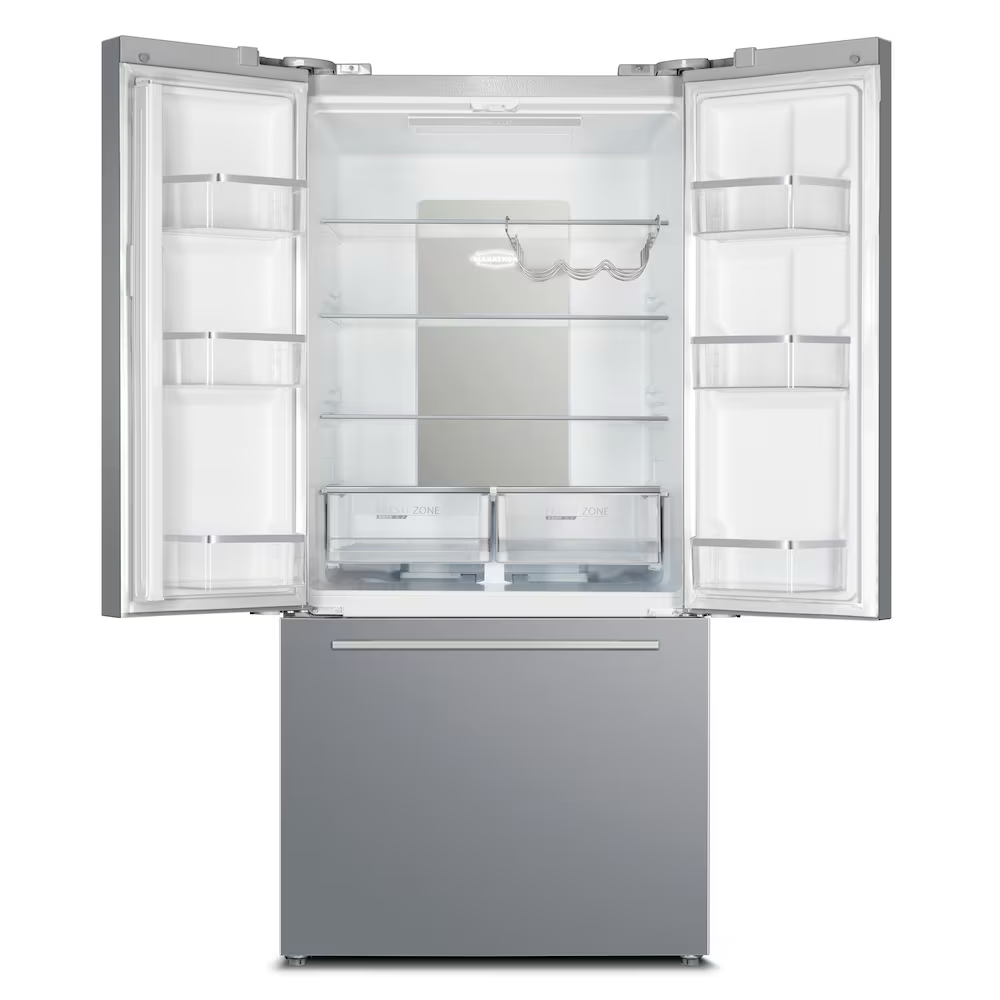 Marathon 20.8 cu.ft. Stainless Steel French Door Bottom Mount Frost Free Refrigerator - MFF208SSFD