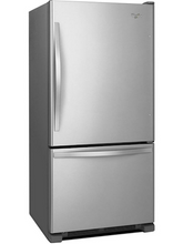 Load image into Gallery viewer, Whirlpool® 19 cu. ft. Bottom-Freezer Refrigerator with Freezer Drawer (WRB329RFBM)