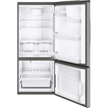 Load image into Gallery viewer, GE 20.9 CU.FT. BOTTOM FREEZER REFRIGERATOR STAINLESS STEEL (GBE21ASKSS)